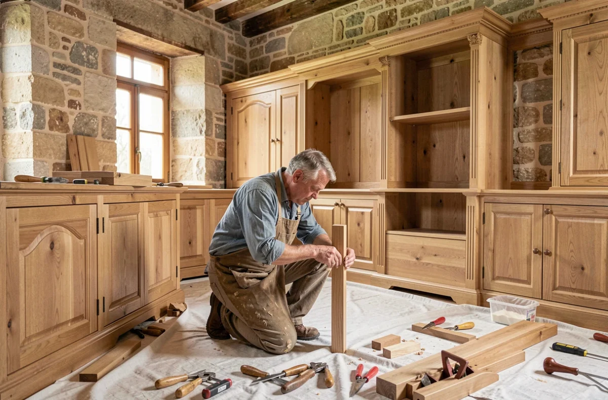 SARL Bousiges Créations en Provence-Alpes-Côte d'Azur réalisant des menuiseries sur mesure dans un manoir provençal traditionnel
