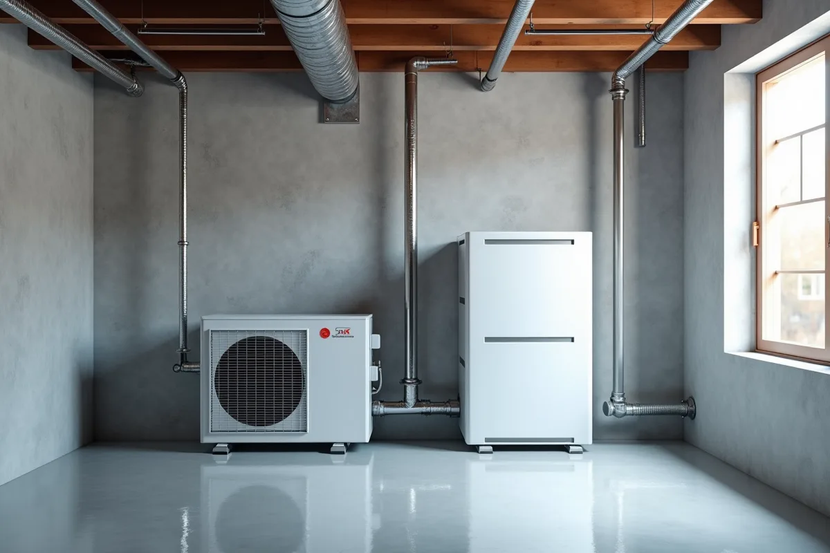 Chauffe-eau thermodynamique installé dans un foyer moderne