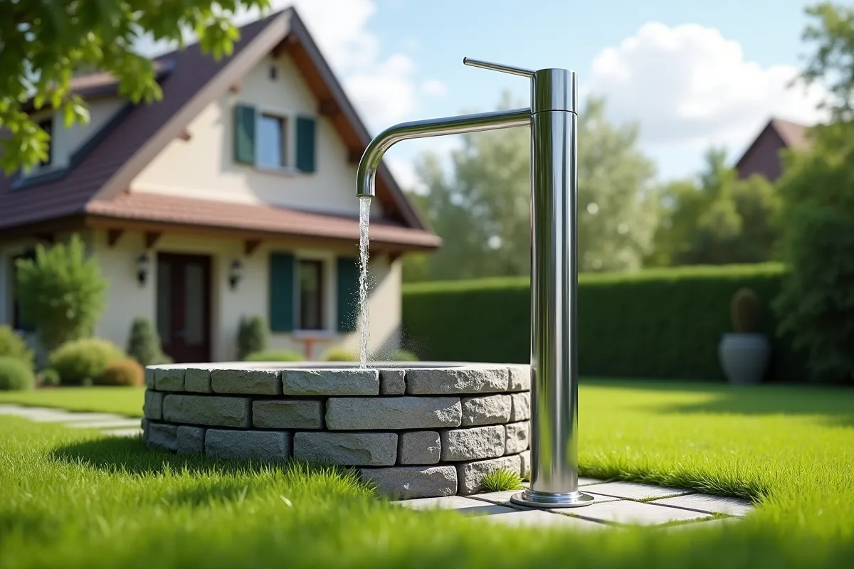 Pompe immergée pour l'extraction d'eau dans un puits résidentiel