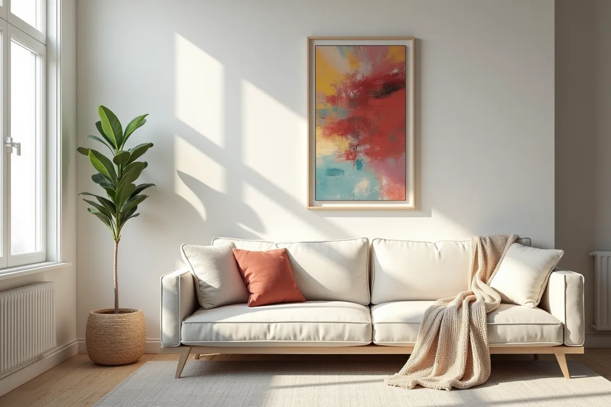 Intérieur moderne avec touches de décoration économique et astucieuse