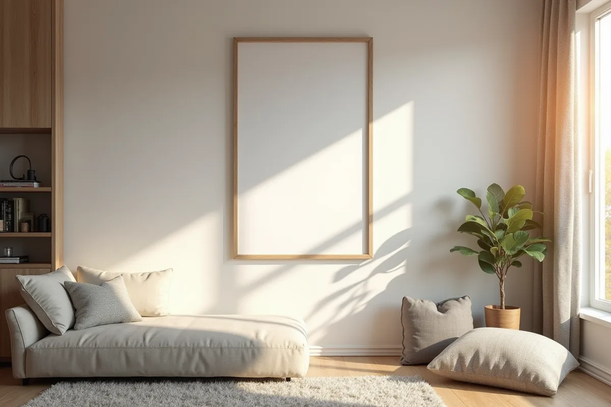 Poster accroché au mur sans perçage ni dommages