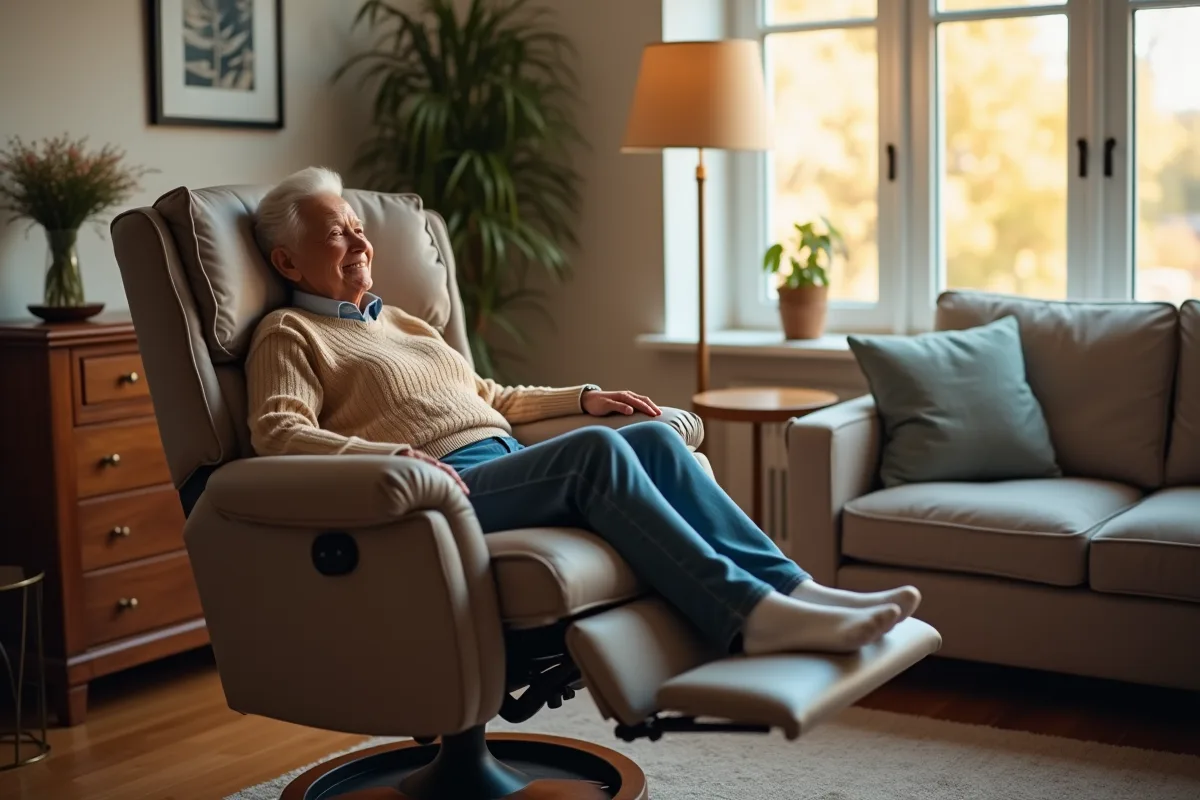 Fauteuil releveur adapté pour personnes à mobilité réduite